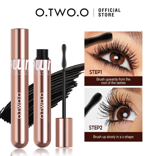 O.TWO.O Mascara Waterproof 4D Silk Fiber Curling Volume Lashes Thick Lengthening  Nourish Eyelash Extension High Quality Makeup